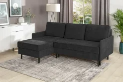 Narożnik z 2 pojemnikami ciemnoszary NELLY