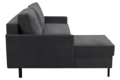 Narożnik z 2 pojemnikami ciemnoszary NELLY