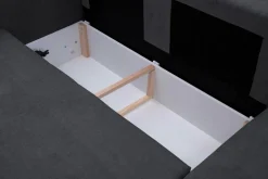 Narożnik z 2 pojemnikami grafitowy NESSI prawy