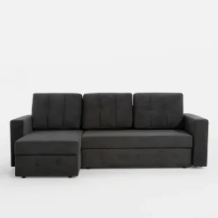 Narożnik z 2 pojemnikami grafitowy LAVERNA