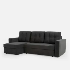 Narożnik z 2 pojemnikami grafitowy LAVERNA