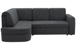 Narożnik z 2 pojemnikami grafitowy NESSI lewy