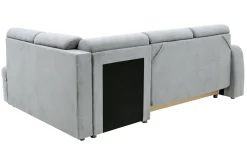 Narożnik z 2 pojemnikami jasnoszary NESSI prawy