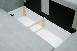 Narożnik z 2 pojemnikami jasnoszary NESSI prawy