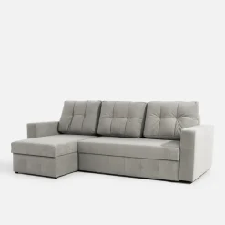 Narożnik z 2 pojemnikami popielaty LAVERNA