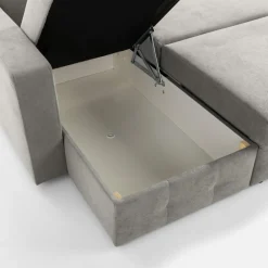 Narożnik z 2 pojemnikami popielaty LAVERNA