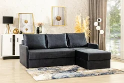 Narożnik z 2 pojemnikami szaroniebieski BALI