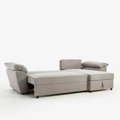 Narożnik z 2 pojemnikami szary LUGIO