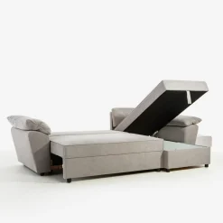 Narożnik z 2 pojemnikami szary LUGIO