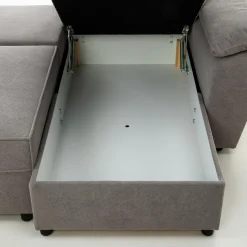 Narożnik z 2 pojemnikami szary LUGIO