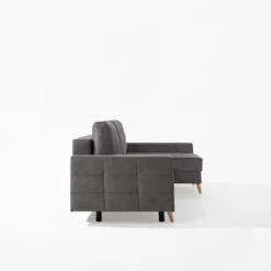 Narożnik z 2 pojemnikami szary LIVI prawy