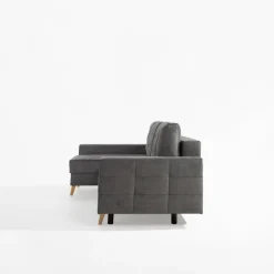 Narożnik z 2 pojemnikami szary LIVI lewy