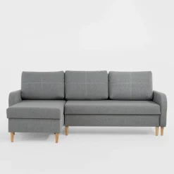 Narożnik z 2 pojemnikami szary NEGRO