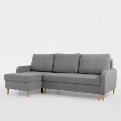 Narożnik z 2 pojemnikami szary NEGRO