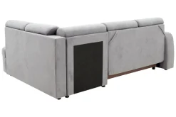 Narożnik z 2 pojemnikami taupe NESSI prawy