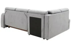 Narożnik z 2 pojemnikami taupe NESSI lewy