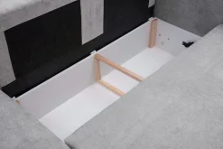 Narożnik z 2 pojemnikami taupe NESSI lewy