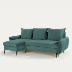 Narożnik z 2 pojemnikami turkusowy BURGOS