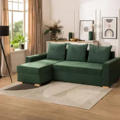 Narożnik z 2 pojemnikami zielony DRITTO