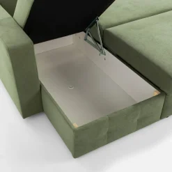 Narożnik z 2 pojemnikami zielony LAVERNA