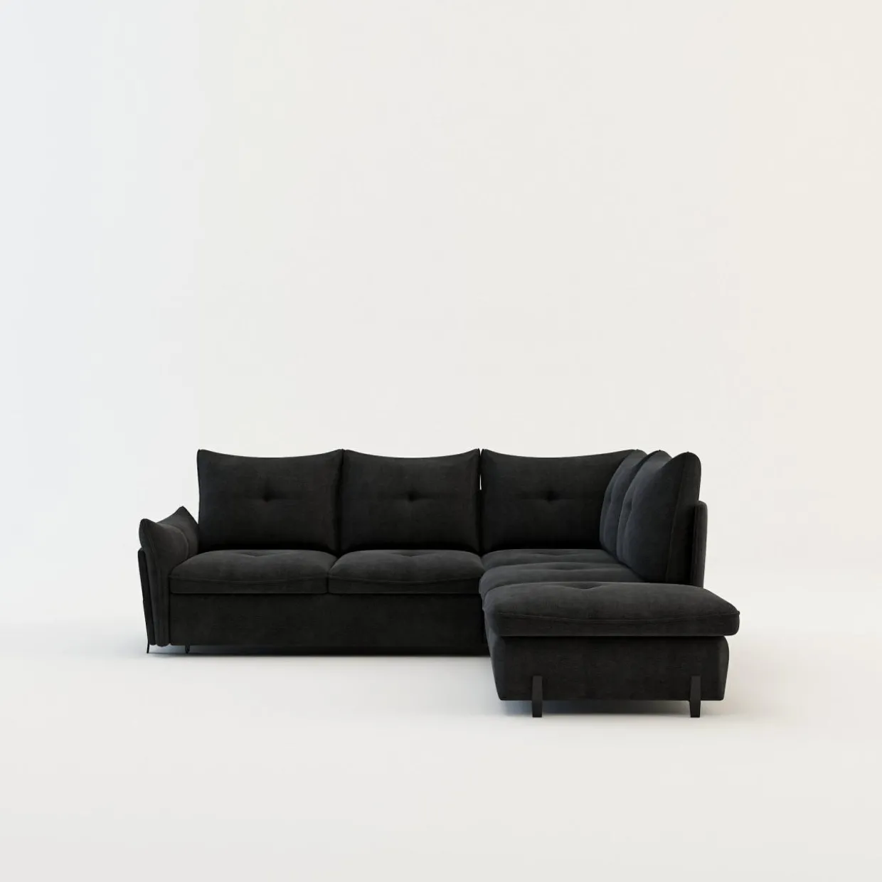 Narożnik z dostawką grafitowy ALMERIA PR.2 lewy