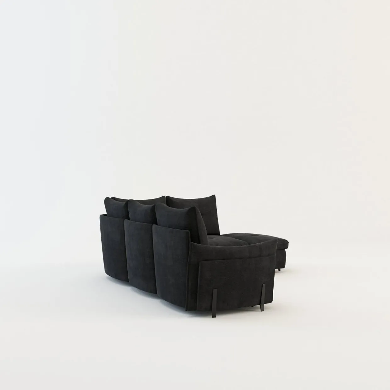 Narożnik z dostawką grafitowy ALMERIA PR.2 lewy