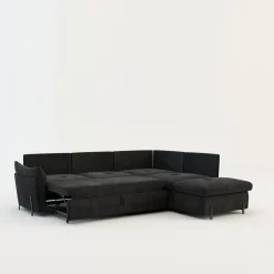 Narożnik z dostawką grafitowy ALMERIA PR.2 lewy