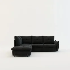 Narożnik z dostawką grafitowy ALMERIA PR.2 prawy