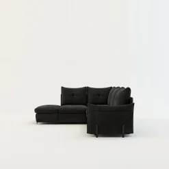 Narożnik z dostawką grafitowy ALMERIA PR.2 prawy