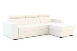 Narożnik z ekoskóry biały MATRIX