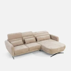 Narożnik z elektryczną regulacją głębokości beżowy BARILLO S prawy