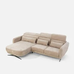 Narożnik z elektryczną regulacją głębokości beżowy BARILLO S lewy