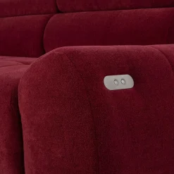 Narożnik z elektryczną regulacją siedziska burgundowy MAVEL L lewy