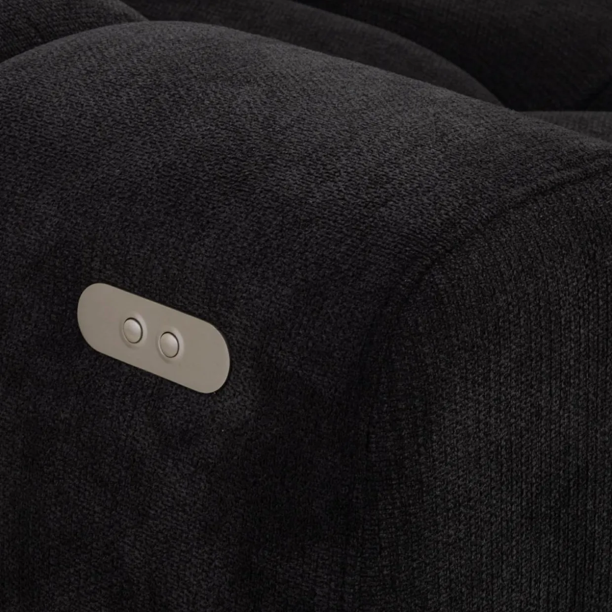 Narożnik z elektryczną regulacją siedziska ciemnoszary BULL S prawy