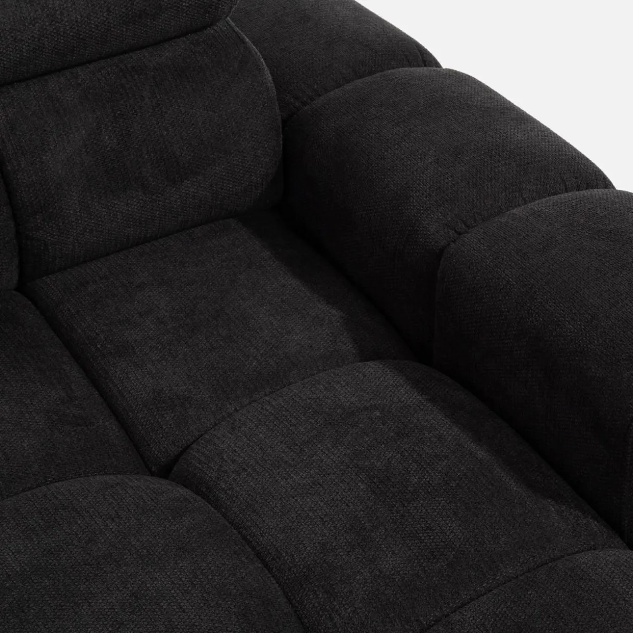 Narożnik z elektryczną regulacją siedziska ciemnoszary BULL S prawy