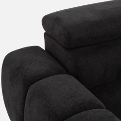 Narożnik z elektryczną regulacją siedziska ciemnoszary BULL S prawy