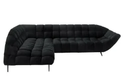 Narożnik z elektrycznie wysuwanym siedziskiem czarny GAPPA lewy