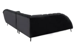 Narożnik z elektrycznie wysuwanym siedziskiem czarny GAPPA lewy