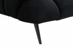 Narożnik z elektrycznie wysuwanym siedziskiem czarny GAPPA lewy