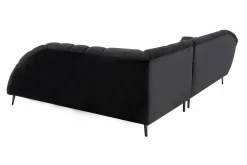 Narożnik z elektrycznie wysuwanym siedziskiem czarny GAPPA prawy