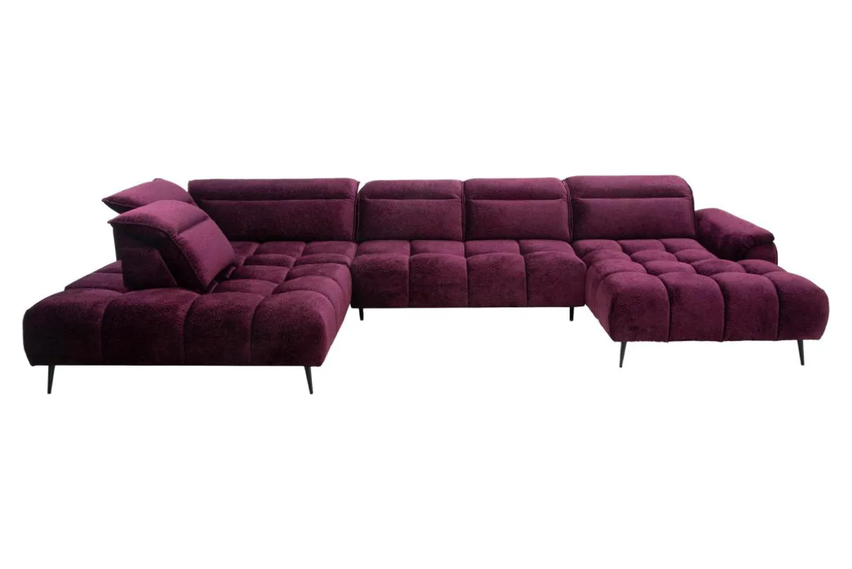 Narożnik z elektrycznie wysuwanym siedziskiem MONTANA XL lewy