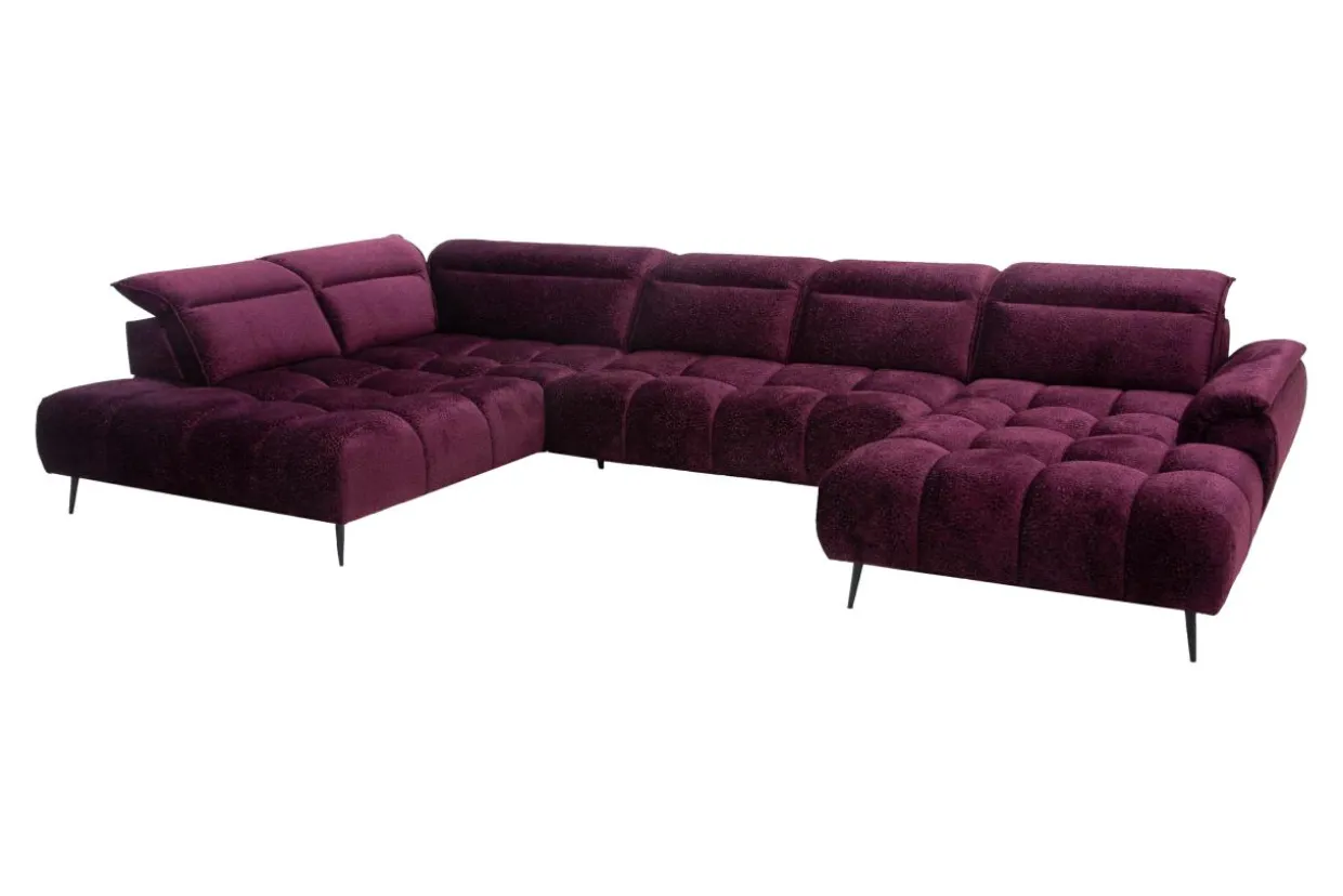 Narożnik z elektrycznie wysuwanym siedziskiem MONTANA XL lewy