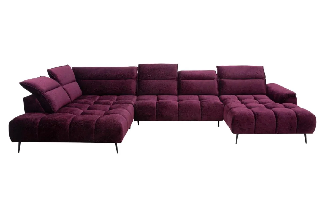 Narożnik z elektrycznie wysuwanym siedziskiem MONTANA XL lewy