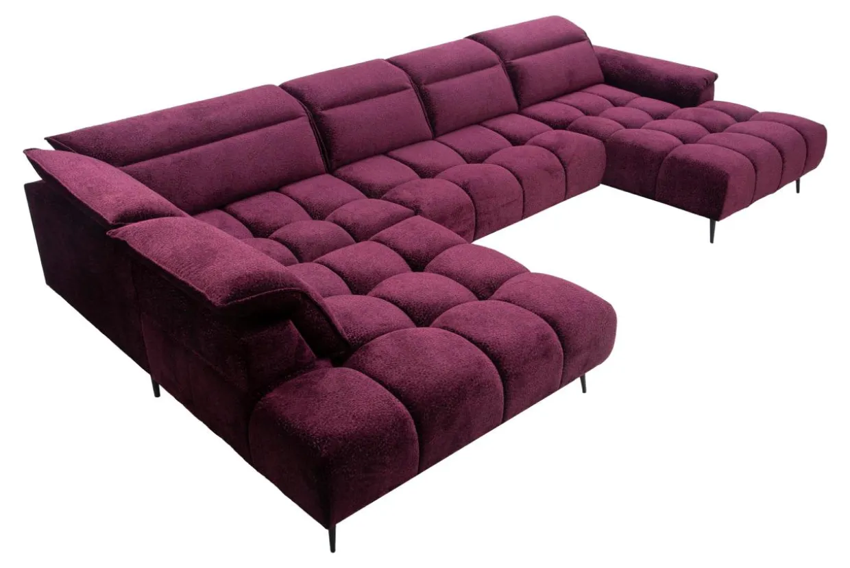 Narożnik z elektrycznie wysuwanym siedziskiem MONTANA XL lewy