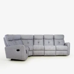 Narożnik z funkcją relaksu szary MILA lewy