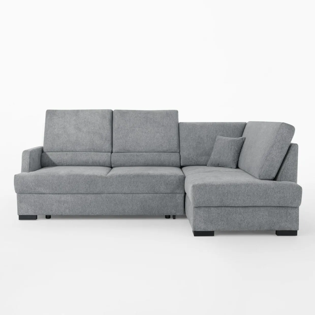 Narożnik z podnoszonym oparciem szary ELTON prawy