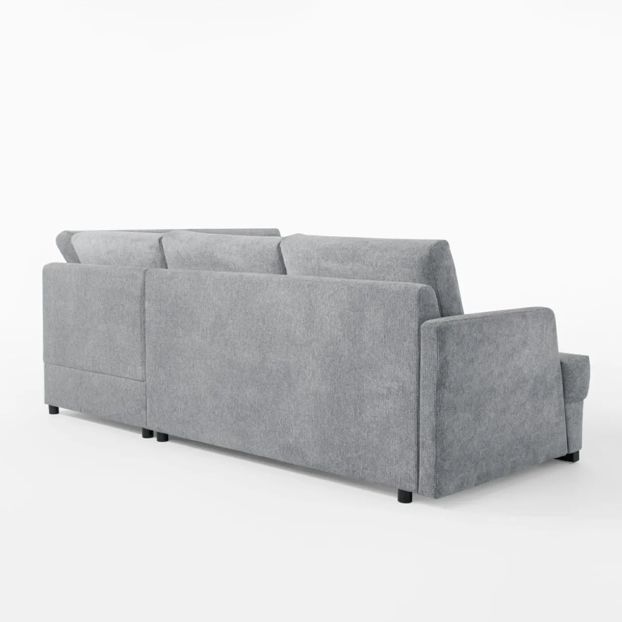 Narożnik z podnoszonym oparciem szary ELTON prawy