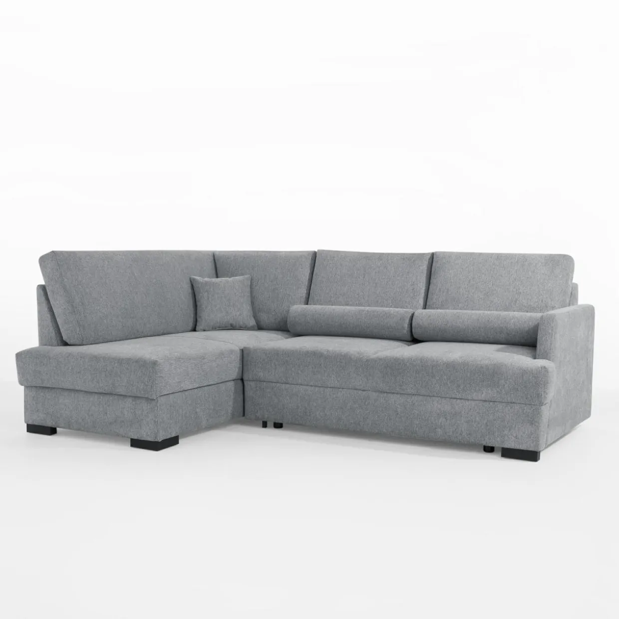 Narożnik z podnoszonym oparciem szary ELTON lewy