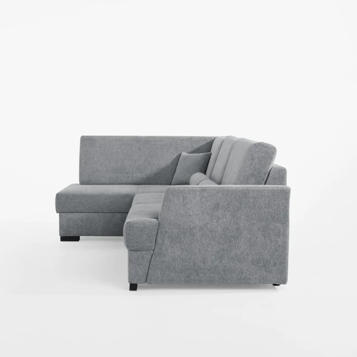 Narożnik z podnoszonym oparciem szary ELTON lewy