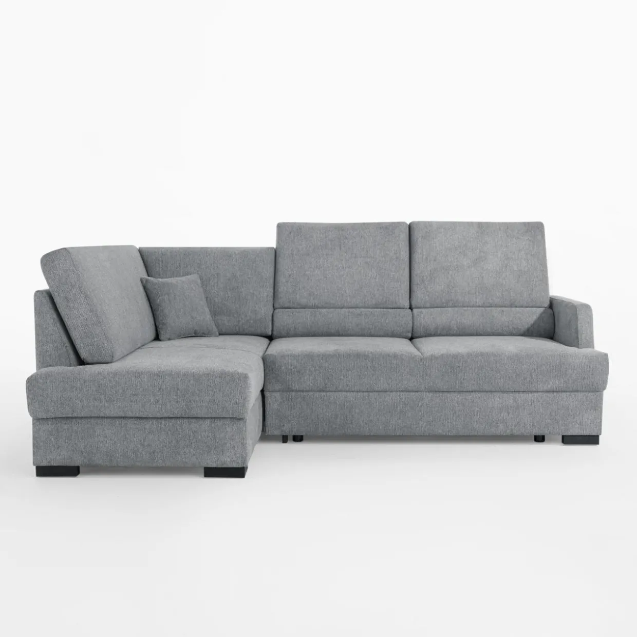 Narożnik z podnoszonym oparciem szary ELTON lewy